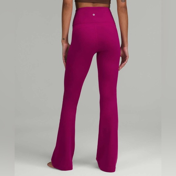 Lululemon Groove Super-High-Rise Flared Pant Nulu Magenta Purple - Picture 1 of 11